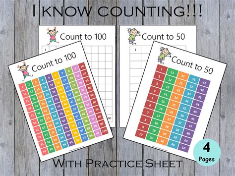 Counting 1 - 100 Printable, Number Counting Chart, Number Poster ...