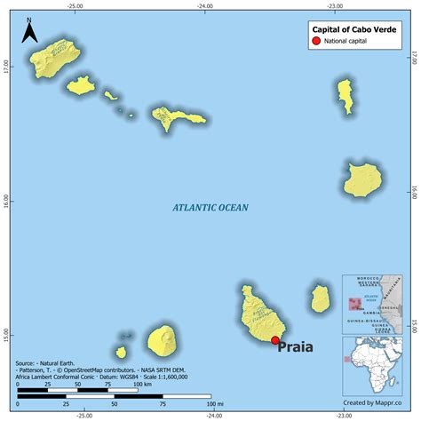 Cabo Verde Maps Mappr