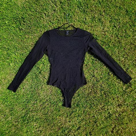 Women S Black Bodysuit Depop