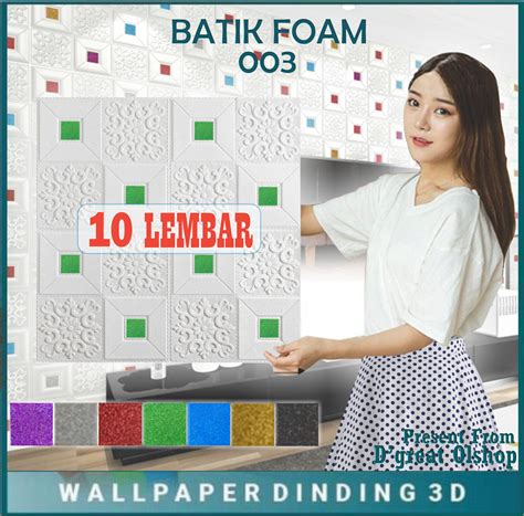 Lembar Promo Wallpaper Foam D Batik Sticker Dinding D Modern