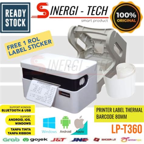 Jual PRINTER LABEL BLUETOOTH 80MM EP80N CETAK RESI STICKER BARCODE PLUS