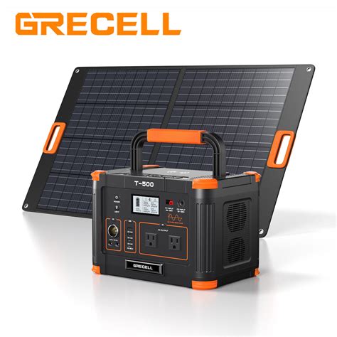 Grecell 500w Backup Electric Power Station Generator For Everyday Indoor Use With 100w Solar