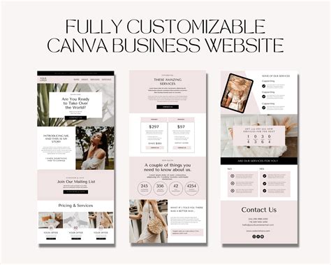 Canva Website Template Website Templates Done for You - Etsy