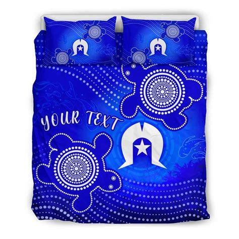 AIO Pride Custom Text Torres Strait Islanders 3 Piece Duvet Cover Set