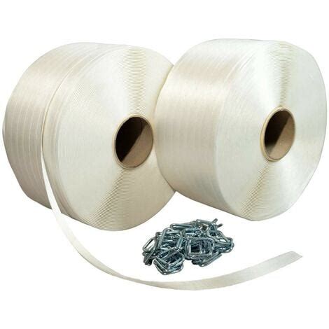 TECPLAST Pack 2 Feuillards de cerclage fil à fil PFF2 13 mm x 1100 m