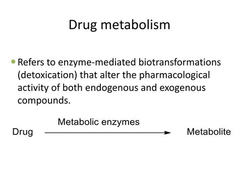 Ppt Drug Metabolism Powerpoint Presentation Free Download Id2312754