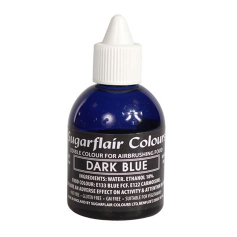 Sugarflair Dark Blue Airbrush Liquid Colouring Ml Free Delivery