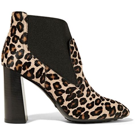 Tods Leopard Print Calf Hair Ankle Boots Leopard Print Ankle Boots