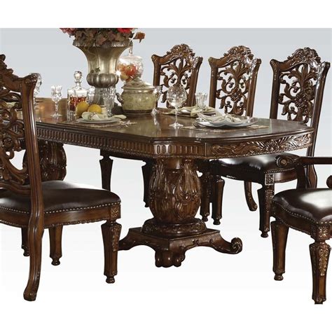 Acme Vendome Dining Table Wdouble Pedestal Cherry 1set3ctn Colorcherryquantity1style