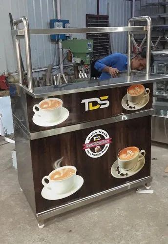 Stainless Steel Tea Coffee Counter For Cafe With Burner At ₹ 34000