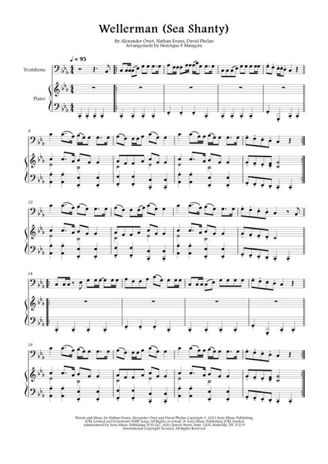 Wellerman Arr Henrique F Mangoni By Nathan Evans Sheet Music For