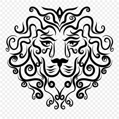 Hand Drawn Monochrome Lion Icon Background Lion Drawing Lion Sketch