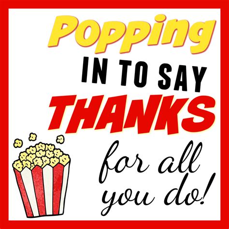 POPPING in to Say THANKS | Popcorn Themed Teacher Gift + Free Printable Tag | Mama Cheapsu00ae ...