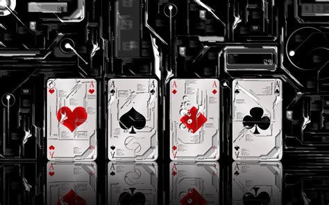 Four aces playing cards painting, cards, abstract, reflection, technology HD wallpaper ...