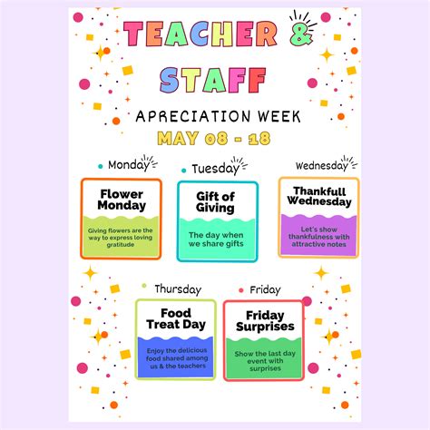 Teacher Appreciation Week Flyer Printabe And Editable Template For Canva Made By Teachers