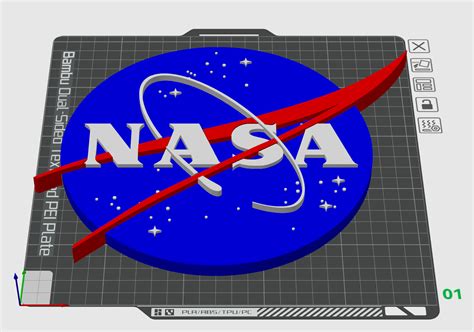 Full Color NASA Meatball Logo by CoSE Instruments | Download free STL ...