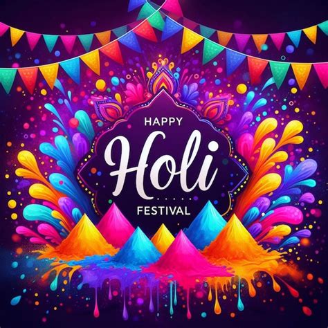 Premium Photo | Creative Holi festival card beautiful holi greeting ...