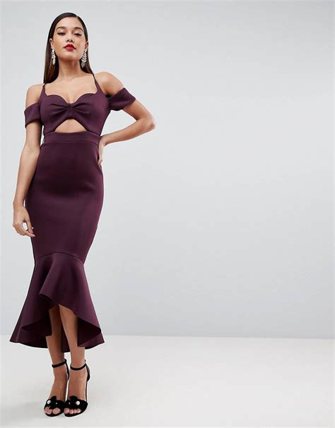 Love This From Asos Purple Midi Dress Bodycon Cocktail Dress