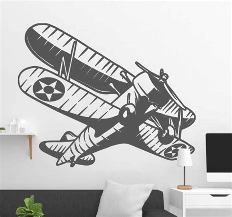 Vintage airplane vintage wall sticker - TenStickers