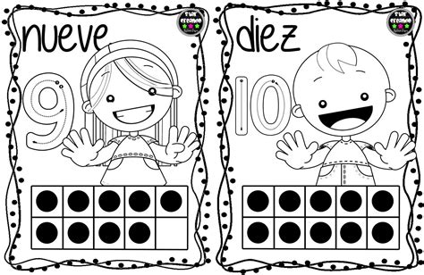 Tarjetas Para Colorear Y Repasar Los Números Del 1 Al 10 Imagenes