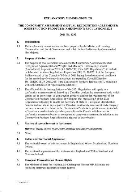 The Conformity Assessment Mutual Recognition Agreements Construction