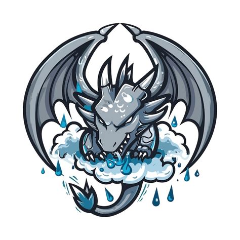 Premium Vector | Dragon blue