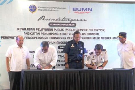 Kemenhub Pt Kai Teken Kontrak Pso Dan Imo Rp Triliun