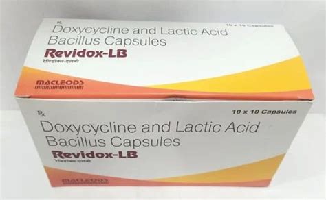 Revidox Lb Capsule At Rs Stripe Doxycycline And Lactic Acid