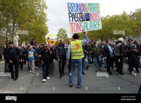 Am Tag Des Streiks Und Der Interprofessionellen Proteste Gegen