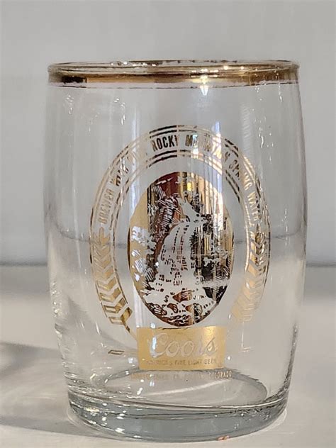 Vintage Gold Rim Coors Taster Glasses Etsy