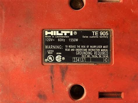 HILTI TE 905 AVR Breaker Jack Hammer Fair Condition Needs Work