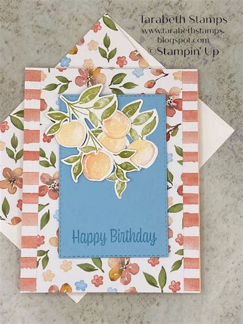 Stampin Up Sweet As A Peach Birthday Card Stampin Up Birthday Cards