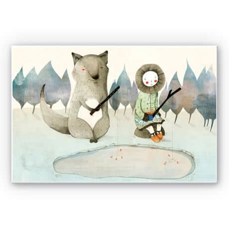 Tableau Forex Loske La Petite Fille Inuit Et Le Loup Wall Art Fr