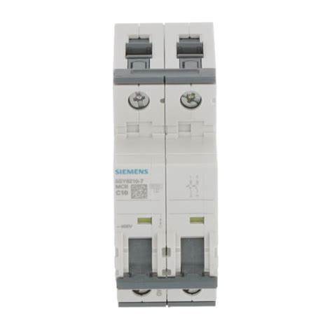 Siemens - 5SY6210-7 - Circuit Breaker, Supplementary, 2-P, 10A, C Curve ...