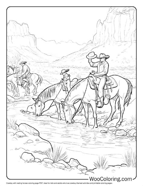 100+ Cowboy coloring pages (FREE) Printable PDF | Woo Coloring