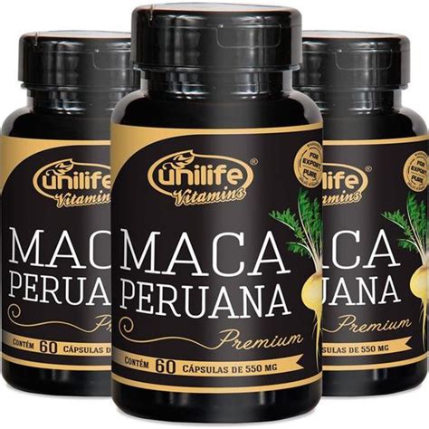 Kit Maca Peruana Premium Mg Unilife Capsulas Maca Peruana