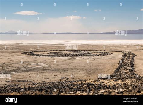 Spiral Jetty In The Great Salt Lake Utah Us Stock Photo Alamy