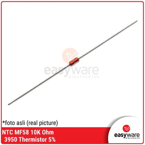 Jual THERMISTOR TEMPERATURE SENSOR NTC MF58 3950 10K OHM 5 PERSEN NTC