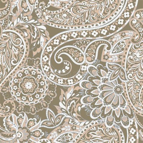 Paisley Floral Oriental Ethnic Pattern Seamless Vector Ornament