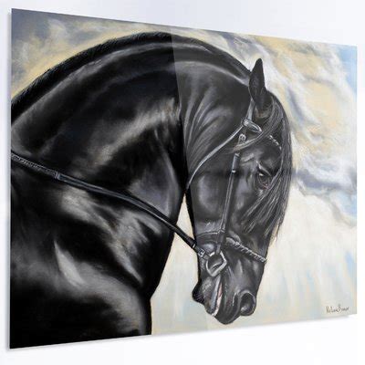 Friesian Horse Painting at PaintingValley.com | Explore collection of ...