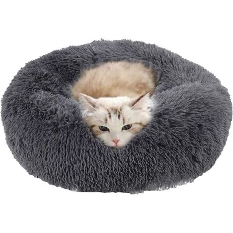 Panier Chat Chien Lit Rond Pour Chats Chiens Peluche Coussin Pour