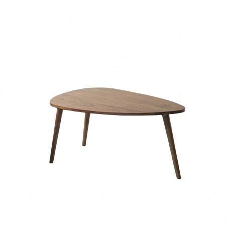 Table Basse Mindy Massif Finition Noyer 100 Cm Berah Getah