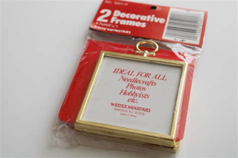 Lot Gold Plastic Mini Ornament Frames For Cross Stitch Embroidery