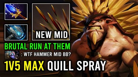 How To Play Mid Bristleback With Hammer 1v5 Quill Spray Spam Tank