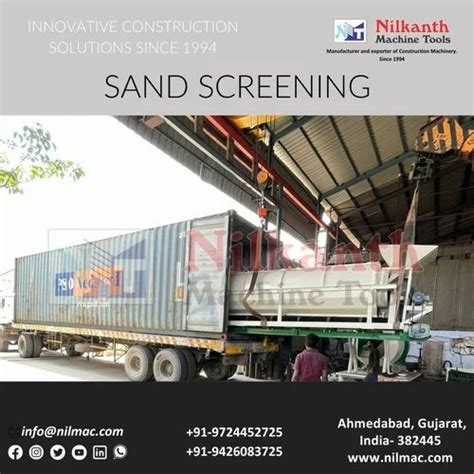 Rotary Sand Screening Machine Capacity 10 T H At Rs 350000 In Ahmedabad