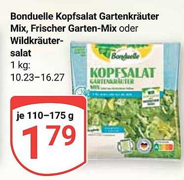 Bonduelle Kopfsalat Gartenkräuter Mix Frischer Garten mix Oder