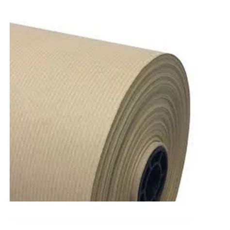 Brown Mg Ribbed Kraft Paper 40 90 Gsm Packaging Type Roll And