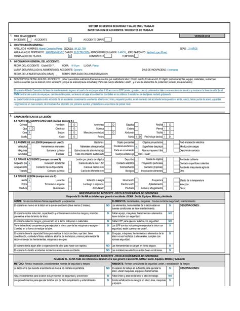 Calaméo Formato Investigación De Accidentes