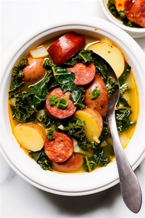 Portuguese Caldo Verde With Chorizo And Kale Cooking Mediterranean