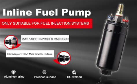 Wenjtp 300lph Inline Fuel Pump High Pressure 12v Electric